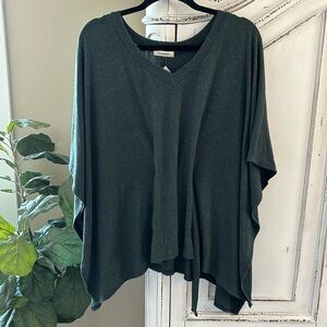 NWT Promesa Forest Green Soft Tie Waist Shrug Poncho, Women’s Size Small